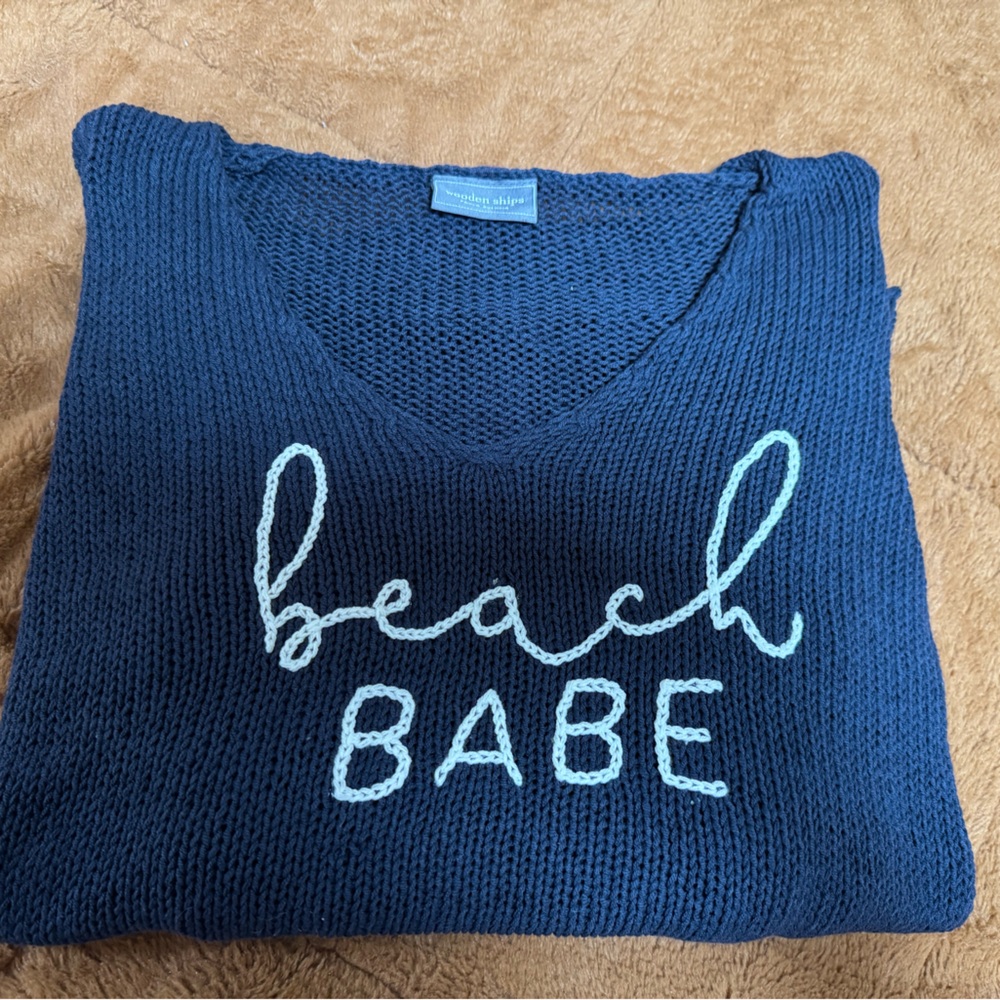 Wooden Ships Sweater (First picture is only to depict the fit of the sweater)